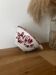 Vintage earthenware bowl with pink floral design from Badonviller.