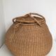 Vintage old wicker basket basket