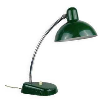 Mid-century green metal ministerial desk lamp by A. R. Torino, Italy, 1950s.