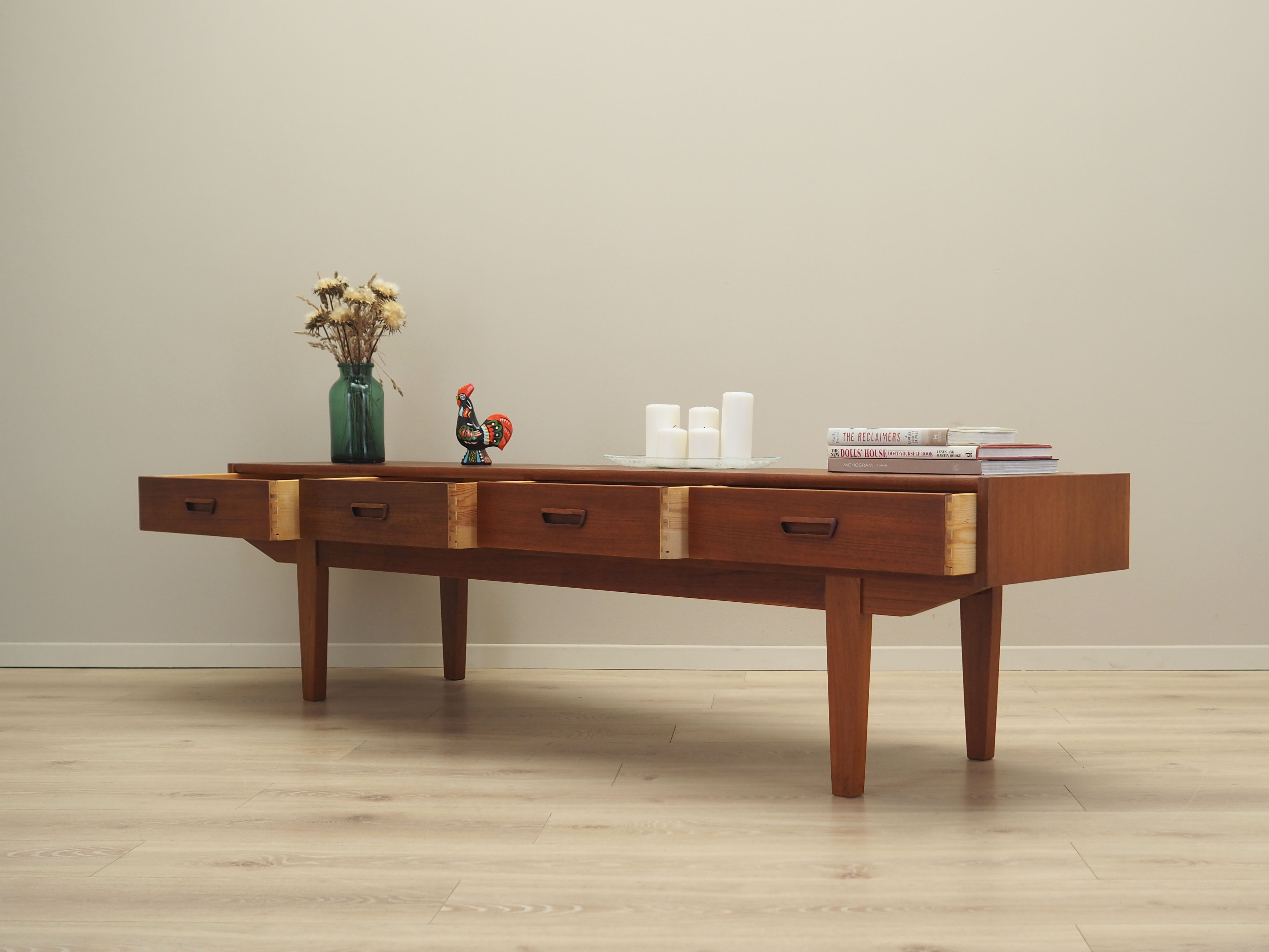 Teak lowboard, Danish design, 1960s, production: Denmark