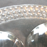 Set of 9 oyster plates in thick glass quite heavy, vintage or Art Deco