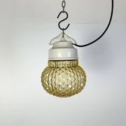 Vintage white porcelain pendant light, 1970s