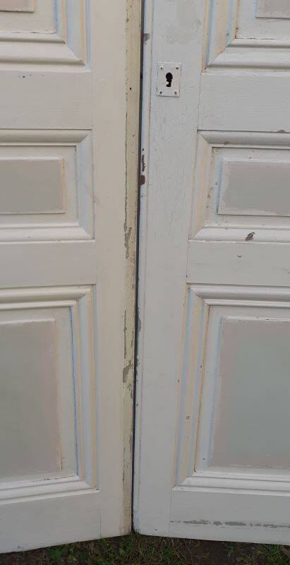Pair of old cupboard doors h233x86cm each