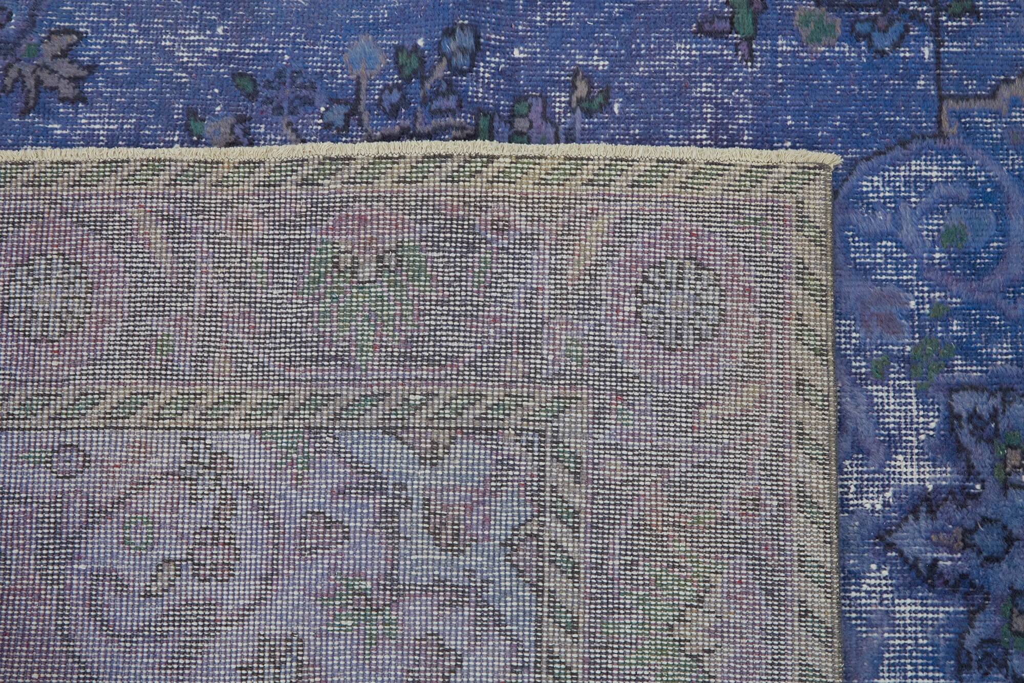 Hand-knotted bohemian turkish 1970s 180 cm x 274 cm purple rug