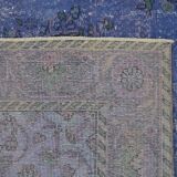 Tapis turc bohème noué à la main des années 1970 180 cm x 274 cm tapis violet