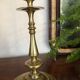 Pair of solid brass candle holders