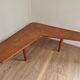 Vintage Scandinavian boomerang coffee table with folding extensions by Samcom