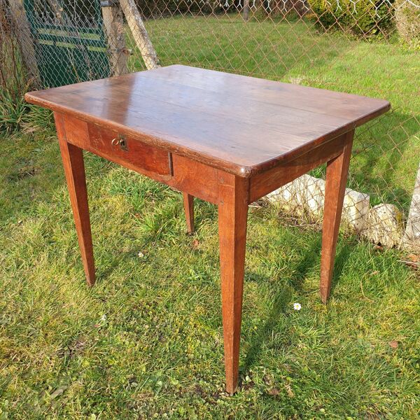 table de campagne française années 1880 en chêne massif (occasional french farmhouse country table)