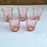 5 vintage Rosaline glasses