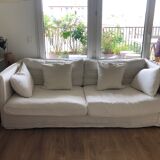 Crumpled linen sofa "Camille"