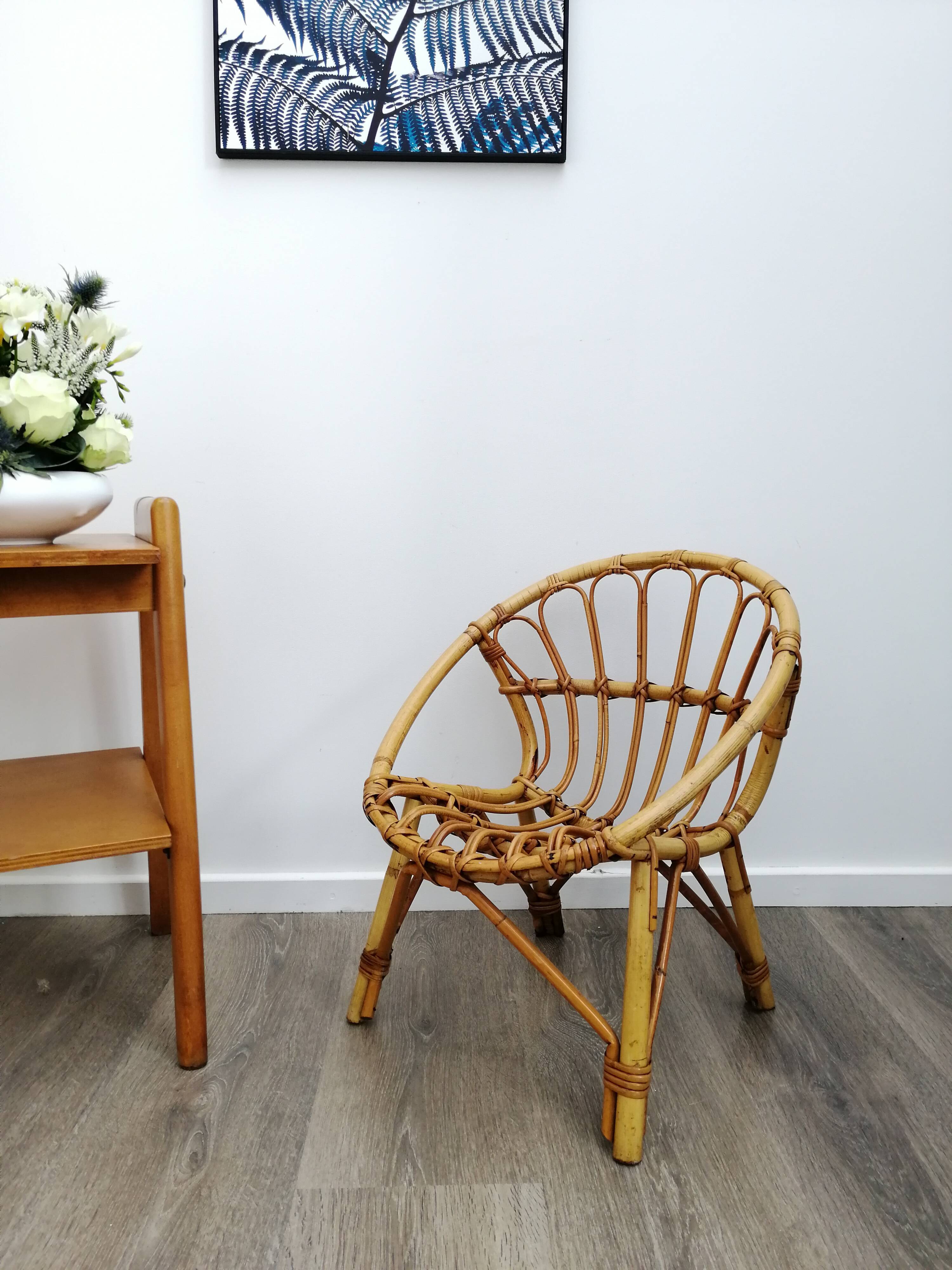 Child rattan armchair