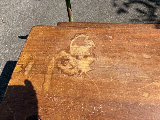 old school desk / 2-seater children's desk / vintage