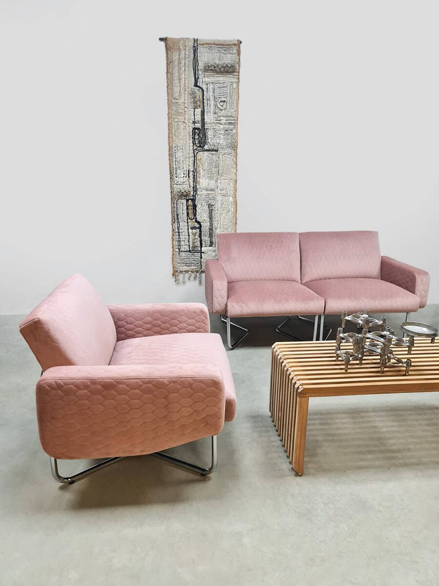 Vintage modular sofa lounge chair 'Nude tone'