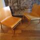Pair of Scandinavian armchairs in thermoformed wood