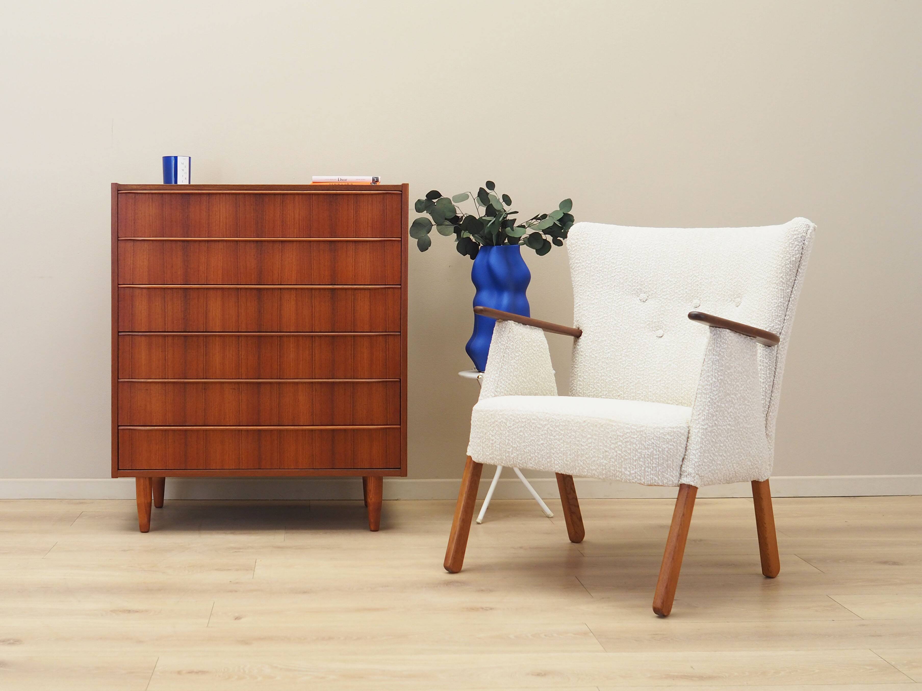 Cream armchair, Danish design, 1970s, production: Denmark