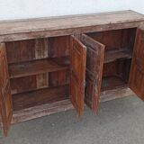 Buffet en bois ancien avec 4 portes