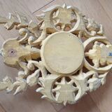 Sculpted round mirror Regency Louis XV style