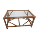 Vintage coffee table in real bamboo and glass 60/70