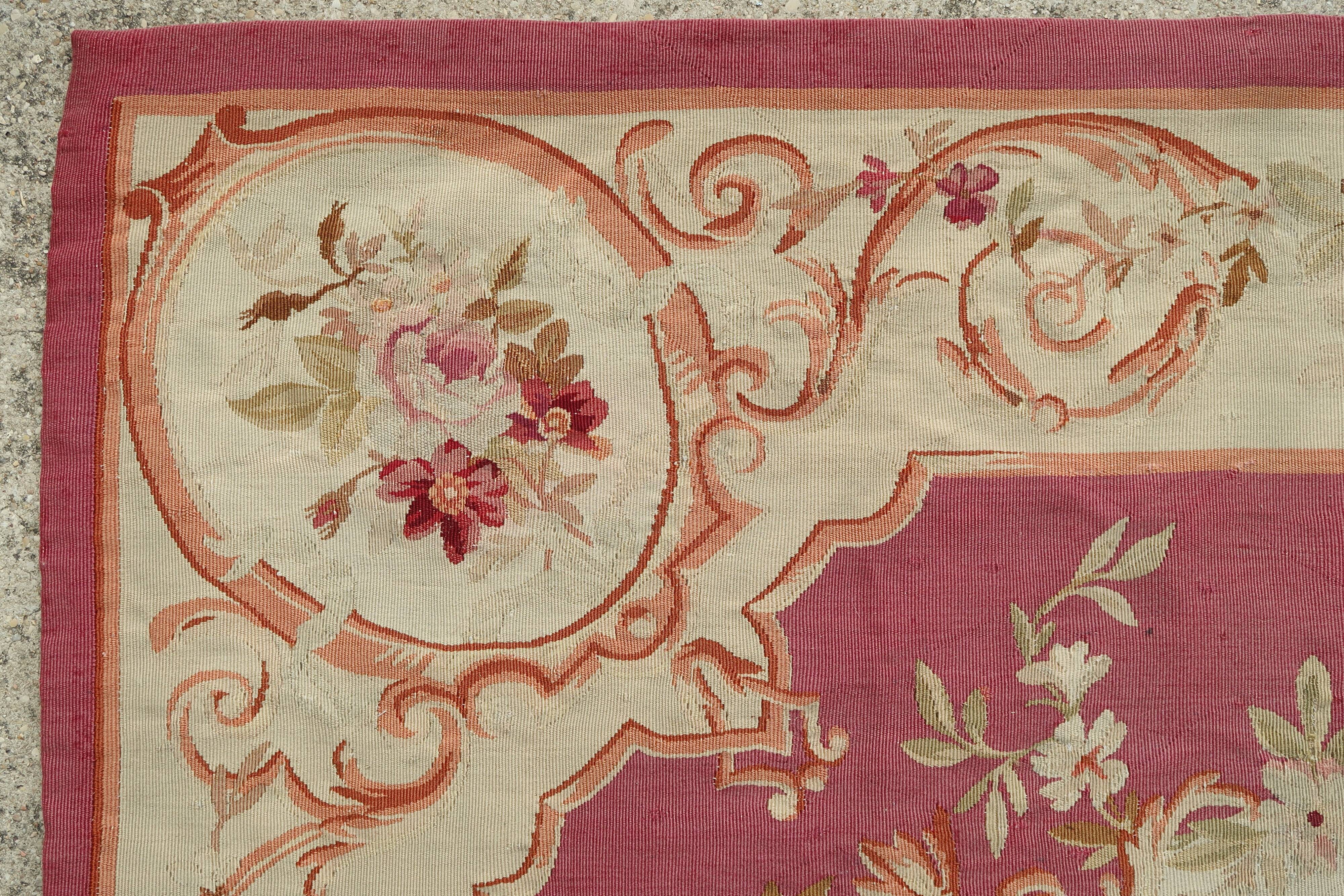 French rug Aubusson 1850