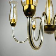 Vintage Murano glass chandelier in amber by De Majo, Italy, 1970s.