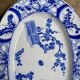 Large oval dish Creil & Montereau in blue ironstone, "Japan" service