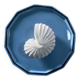 Art Deco Longwy plate in antique earthenware