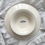 Low iron earthenware compote dish “Oxford” Choisy le Roi