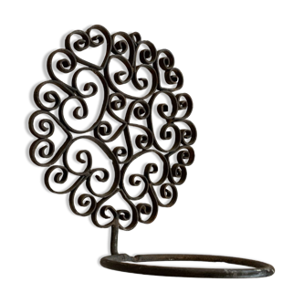 Old wrought iron wall plant holder