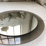 Smoked round design mirror Veca Italy