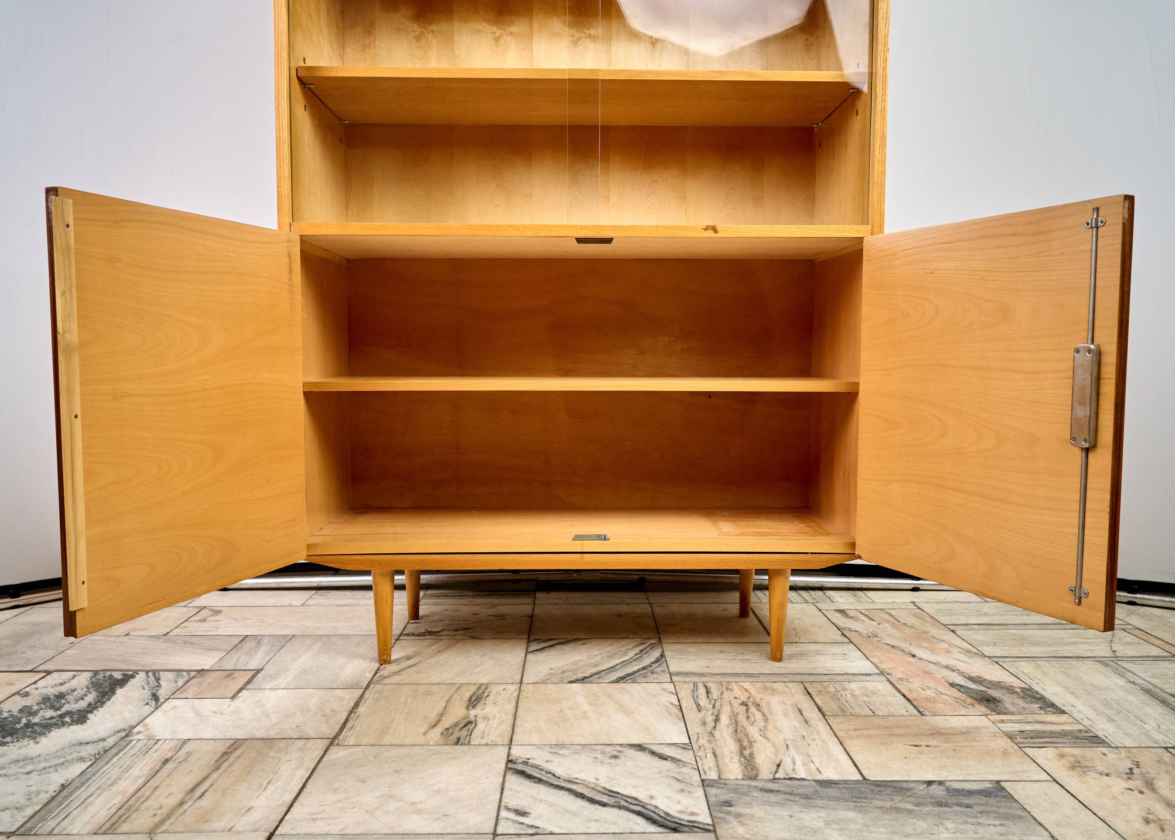 Vintage Wooden Bookcase, 1960s, Czechoslovakia