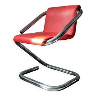 Kappa chairs by Ion Alin Gheorghiu, tubular chrome, 1970s