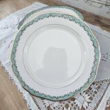 Set of 11 Longwy France earthenware dinner plates, Trianon model