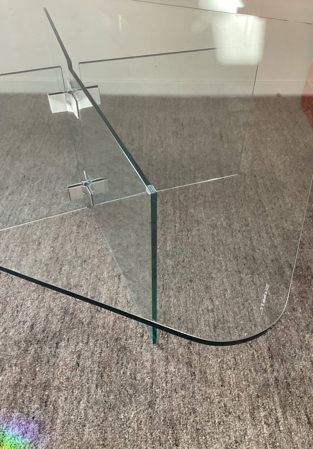 Vintage Ikea glass coffee table