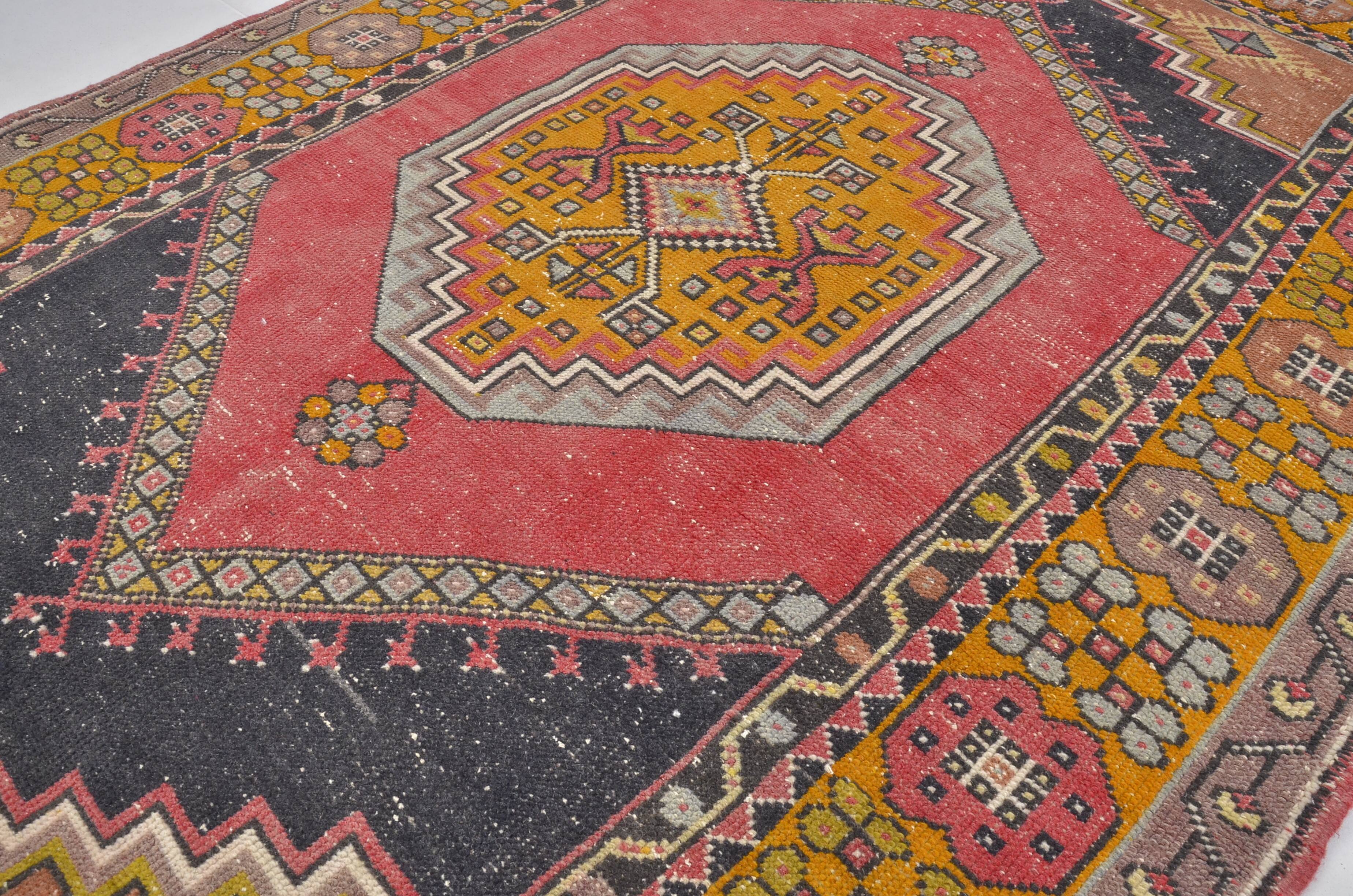 Red & Orange Turkish Wool Rug sku 2493