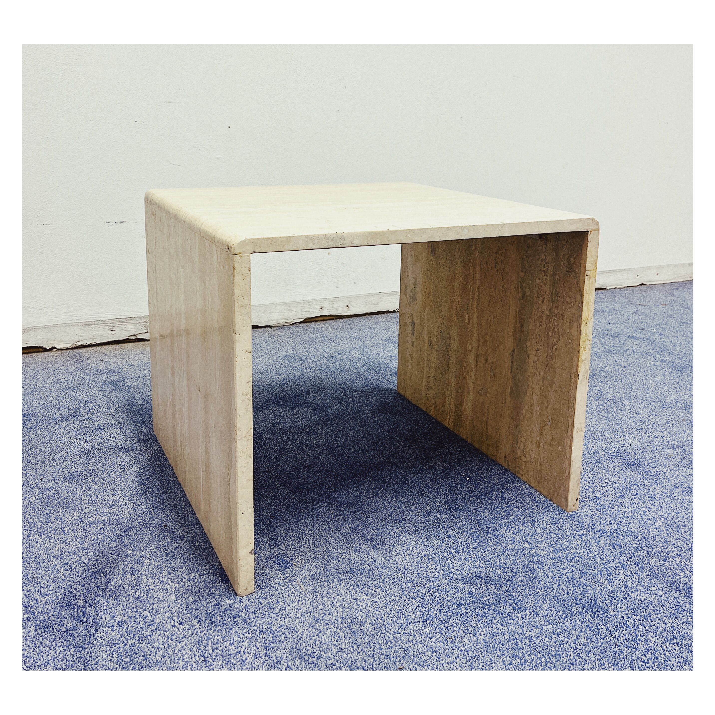 Vintage side table travertine