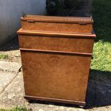 Davenport writing desk in fruitwood and burl veneer