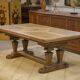 Large sculptural oak table from the 1950s.