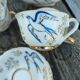 Dinette vintage en porcelaine composée de 13 pièces