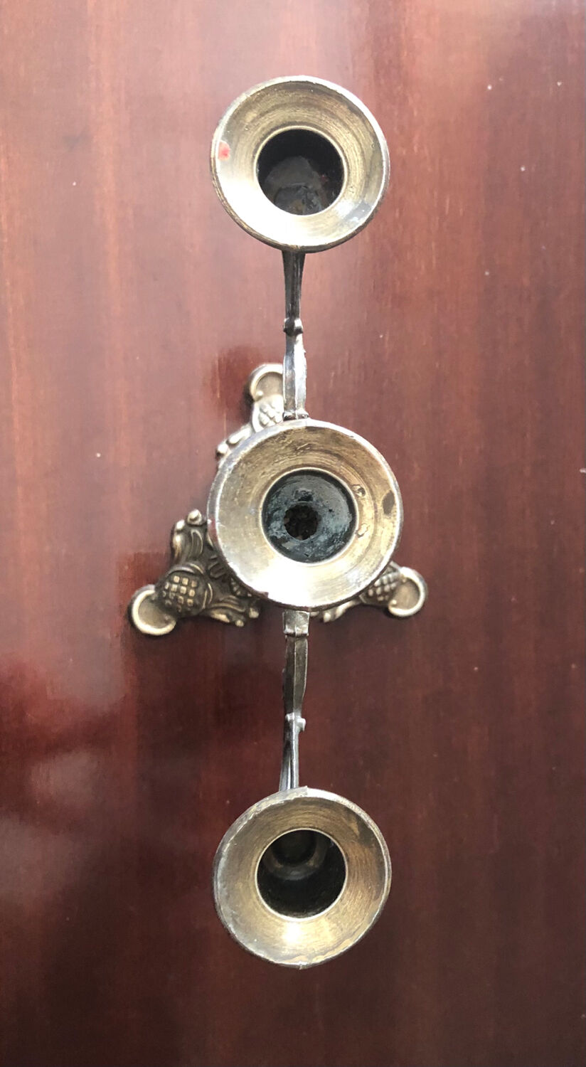 Old patinated chandelier