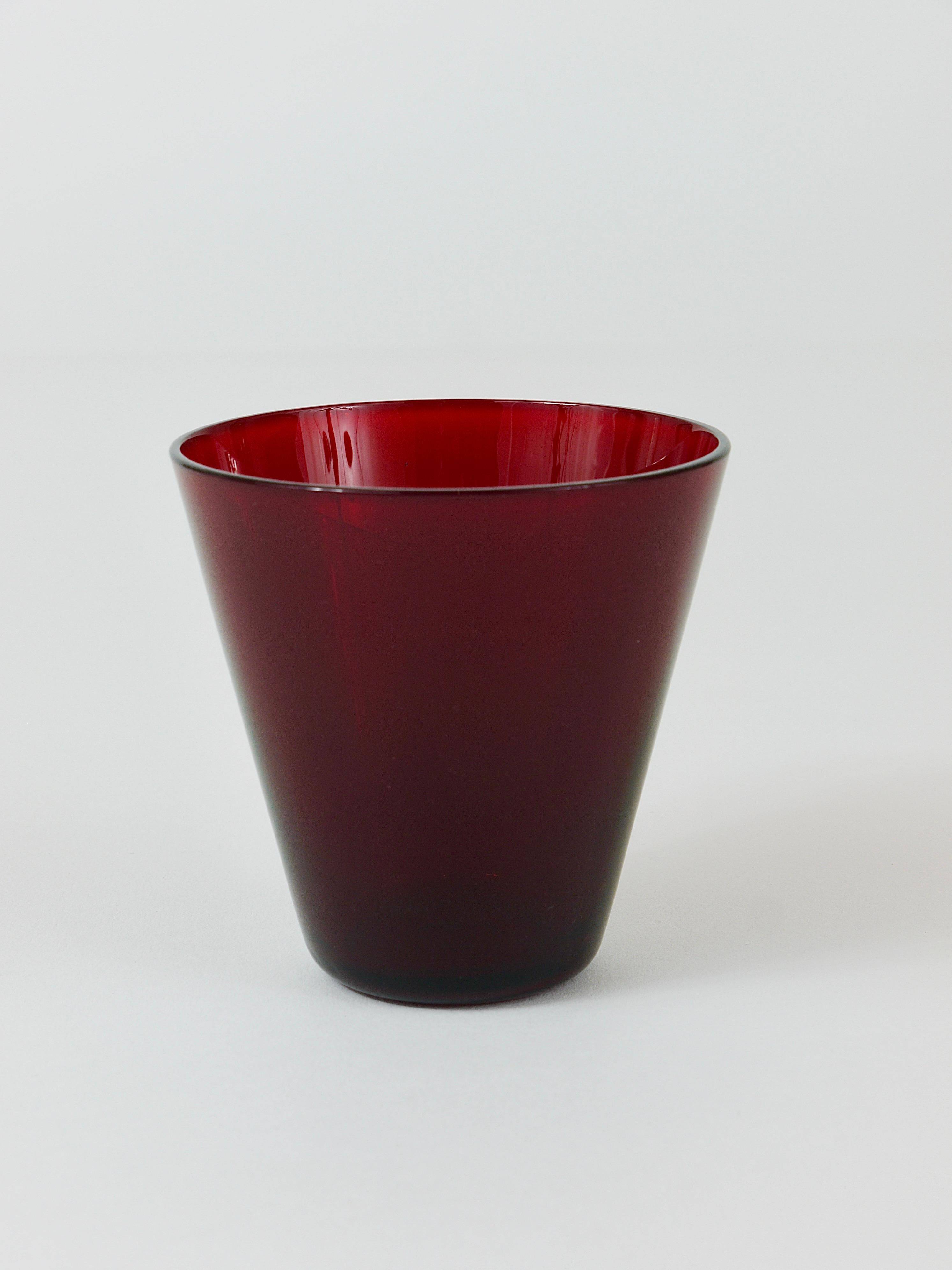 Quatre verres à boire Kartio de Kaj Franck style milieu du siècle par Nuutajarvi Nottsjo Finlande