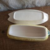 Box butter dish corn cob in slip