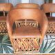 Lot de 4 fauteuils Mexicain bois & cuir