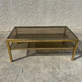 Iron coffee table with glass top