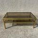 Table basse fer et plateau en verre