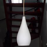 Frosted opaline drop pendant 1960