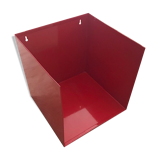 Wall shelf cube metal red