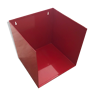 Wall shelf cube metal red