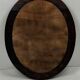 Midcentury brutalist handmade wooden mirror, Belgium 1960s
