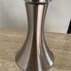 Pair of lamps mushroom opaline and chromed metal 80s