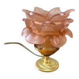 Vintage pink glass paste table lamp